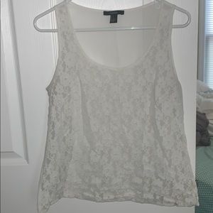 White floral tank